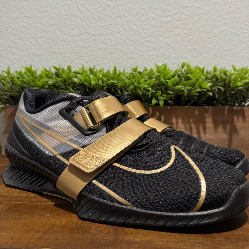 Nike Romaleos 4 Weightlifting Squat Shoes Black Gold CD3463-001 Men’s Size 13 - Picture 5 of 11